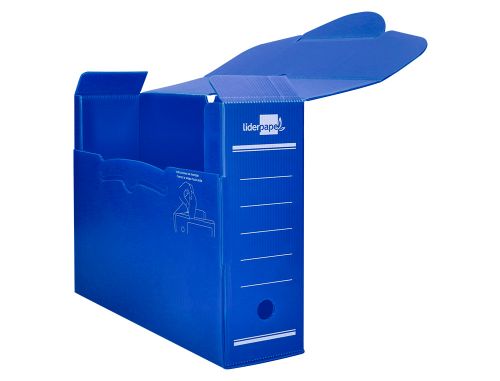 Caixa para arquivo morto liderpapel em polipropileno azul formato 360x260x100 mm , Liderpapel , 17303 , 8423473173033